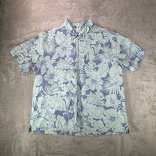 Brooks Brothers Shirt Men XL Floral Seersucker Camp Short Sleeve Casual Hawaiian