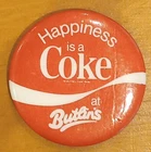 Vintage Happiness Is A Coke Butlins Holiday Camp Pin Badge Coca Cola