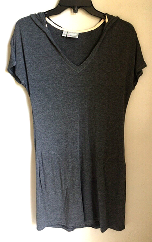 Athleta Hoodie Tunic Short Sleeve Dress 