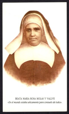 Holy card antique de la Beata Sor Rosa Molas santino image pieuse estampa