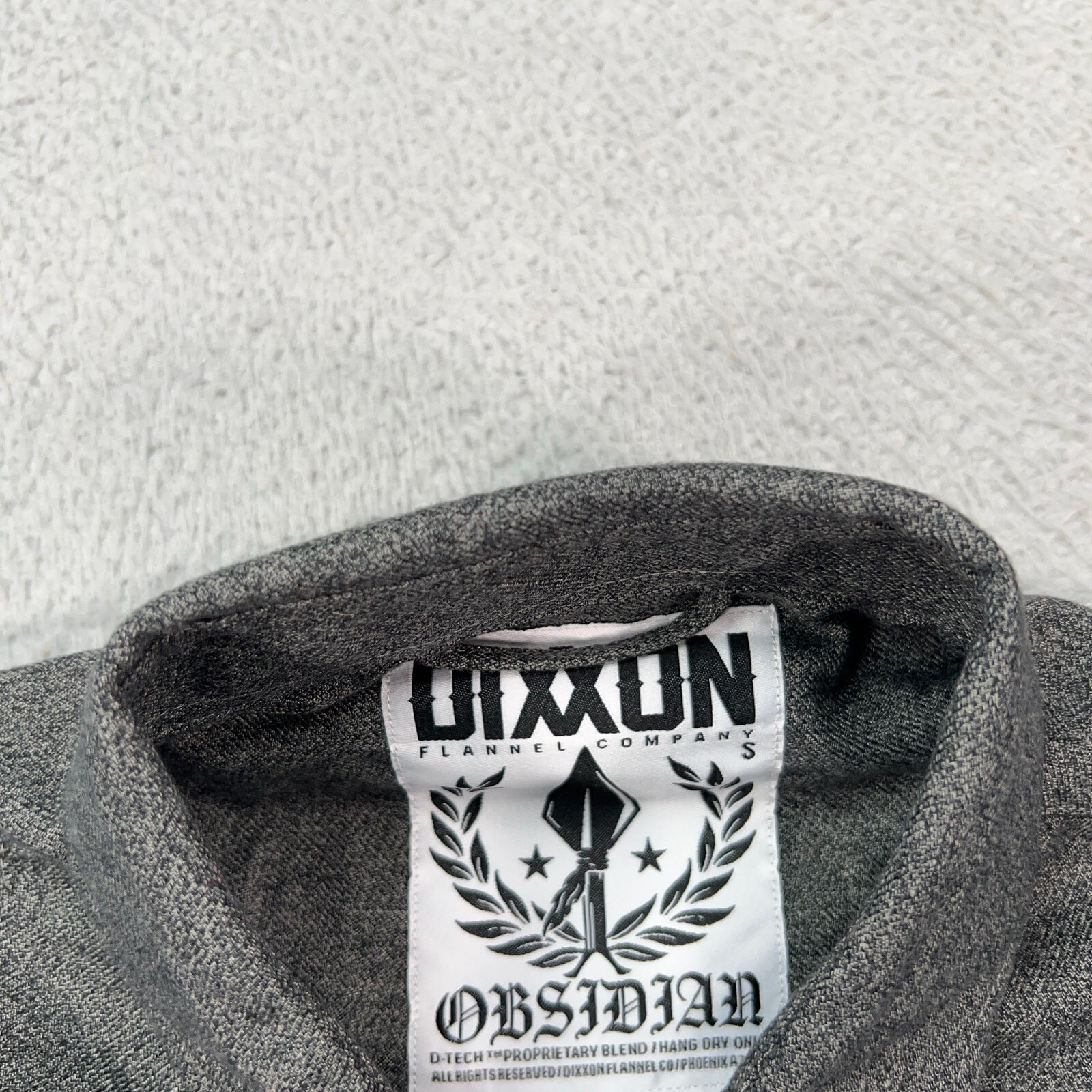 Dixxon Shirt Womens Small Gray Solid Button Up Ob… - image 3
