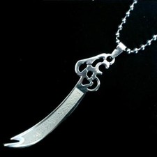 Kette Anhänger Edelstahl Dhu l-faqar Zülfikar Schwert Ali Islam Schmuck Aleviten
