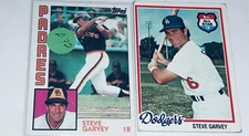 Steve Garvey Lot Of 2 Different Dodgers Etc Baseball Cards Member HOF D32