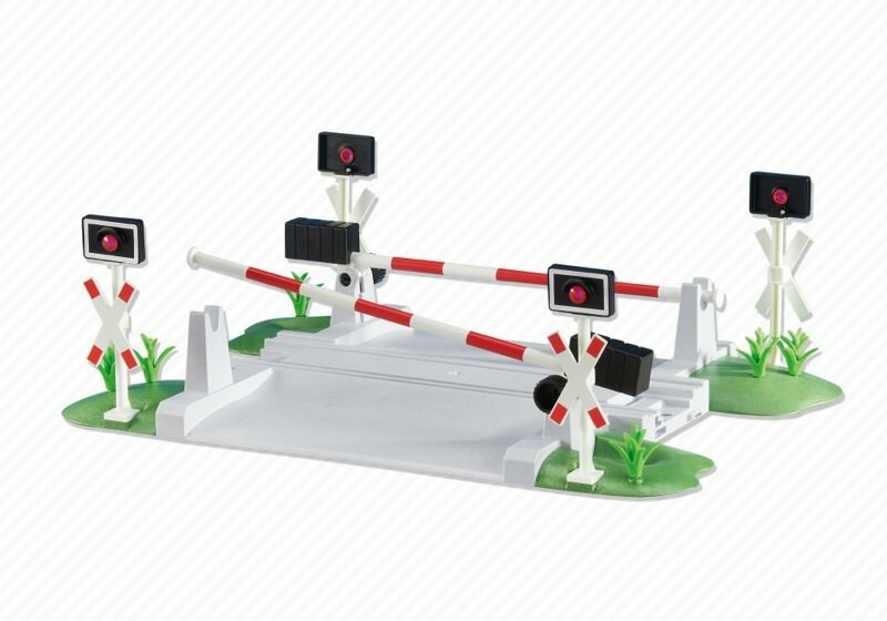 Playmobil 6341 Add-On Railroad Crossing Train Level Road