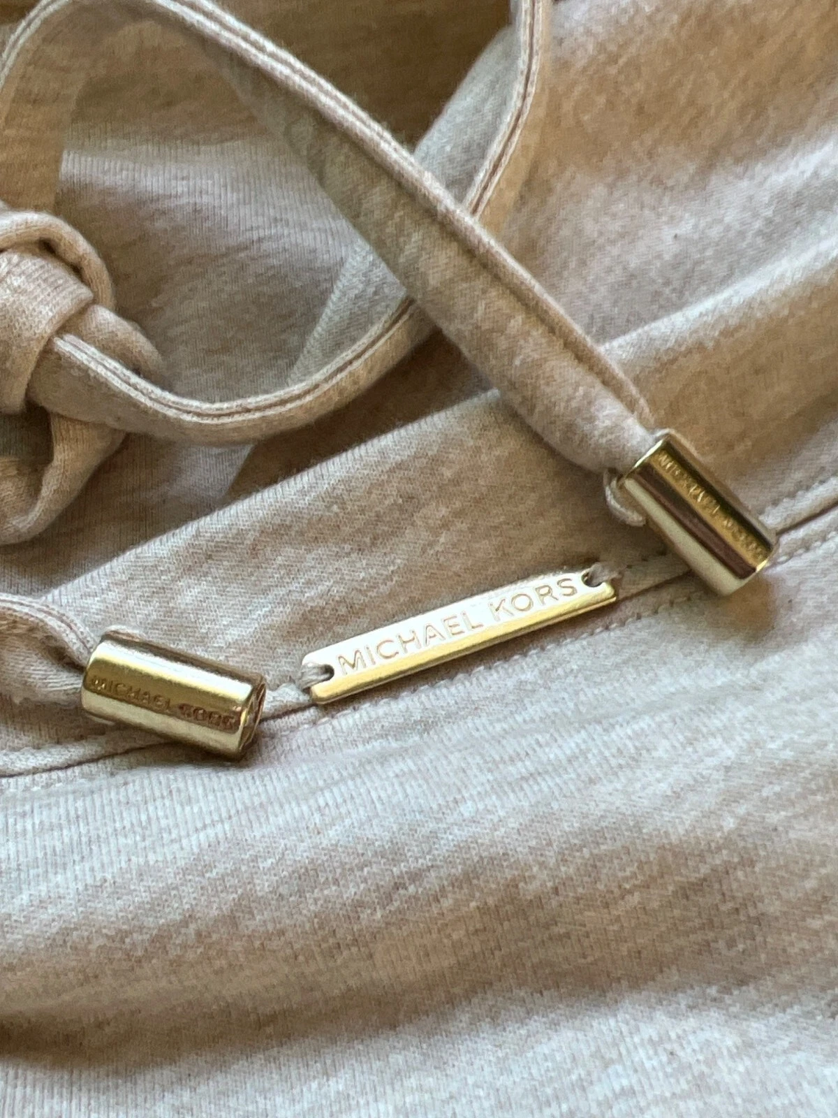 Felpa con cappuccio MICHAEL Michael Kors taglia grande stringata cotone grigio