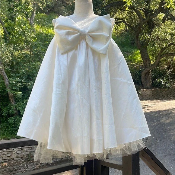 NWT $295 FOR LOVE & LEMONS CARLA STRAPLESS WHITE CHIFFON MINI DRESS SIZE S - Image 2 of 4