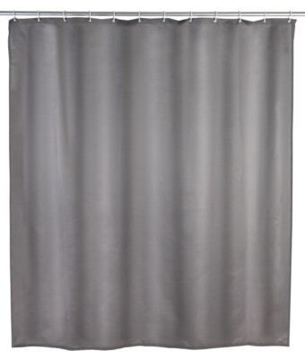 WENKO Dusch Vorhang UNI 180x200 cm Badewannen Anti Schimmel Dusche inkl. Ringe