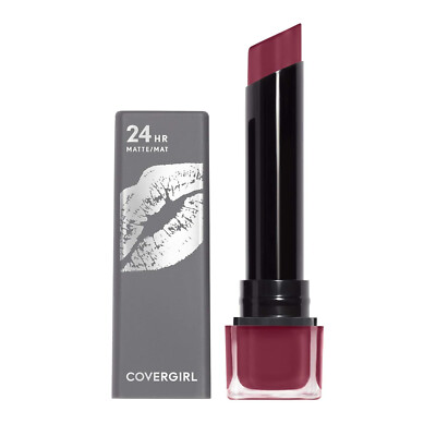 Lot Of 2 COVERGIRL Exhibitionist 24HR Matte Lipstick 670 High-Roller 0.09oz