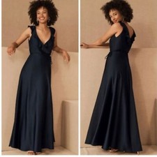 BHLDN Sachin & Babi Tansy Satin Charmeuse Maxi Dress size 4 Midnight Blue
