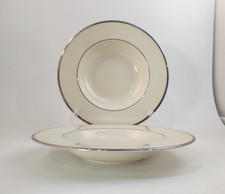 Set of 2 Lenox Montclair 8 3/8" Rim Soup Bowls - Made in U.S.A.