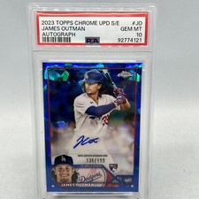 2023 Topps Chrome Update Sapphire James Outman Rookie RC Auto 131/199 PSA 10