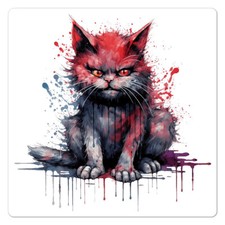 Halloween Black Cat, Vinyl Decal Sticker, Indoor Outdoor, 3 Sizes, 11002