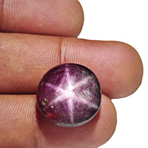 AIGS Certified INDIA Star Ruby 33.62 Cts Natural Untreated Dark Purplish Red - Image 2 of 3