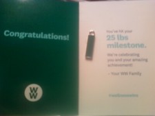 WEIGHT WATCHERS DARK GREEN 25 POUND WEIGHT LOSS CHARM. JUST FOUND NEW BATCH