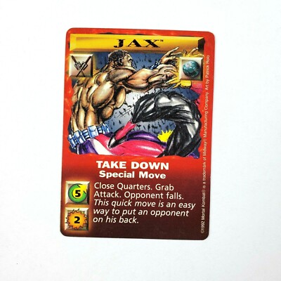 Mortal Kombat Kard Game TCG 1992 Jax Take Down Special Move MP Card Game