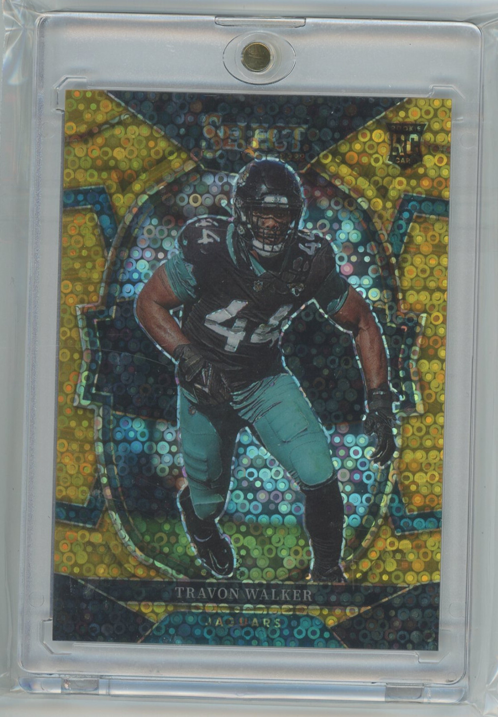 2022 Select Travon Walker #42 GOLD DISCO PRIZM #'D /10 JAGUARS