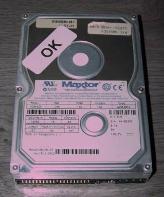 Maxtor DiamondMax 4320 90845D4 8,5GB HD PATA 256KB Cache 5.400 U/Min.