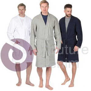 mens grey waffle dressing gown