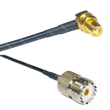RG174 SMA FEMALE ANGLE to SO239 UHF Female Coax RF Cable USA-Ship Lot