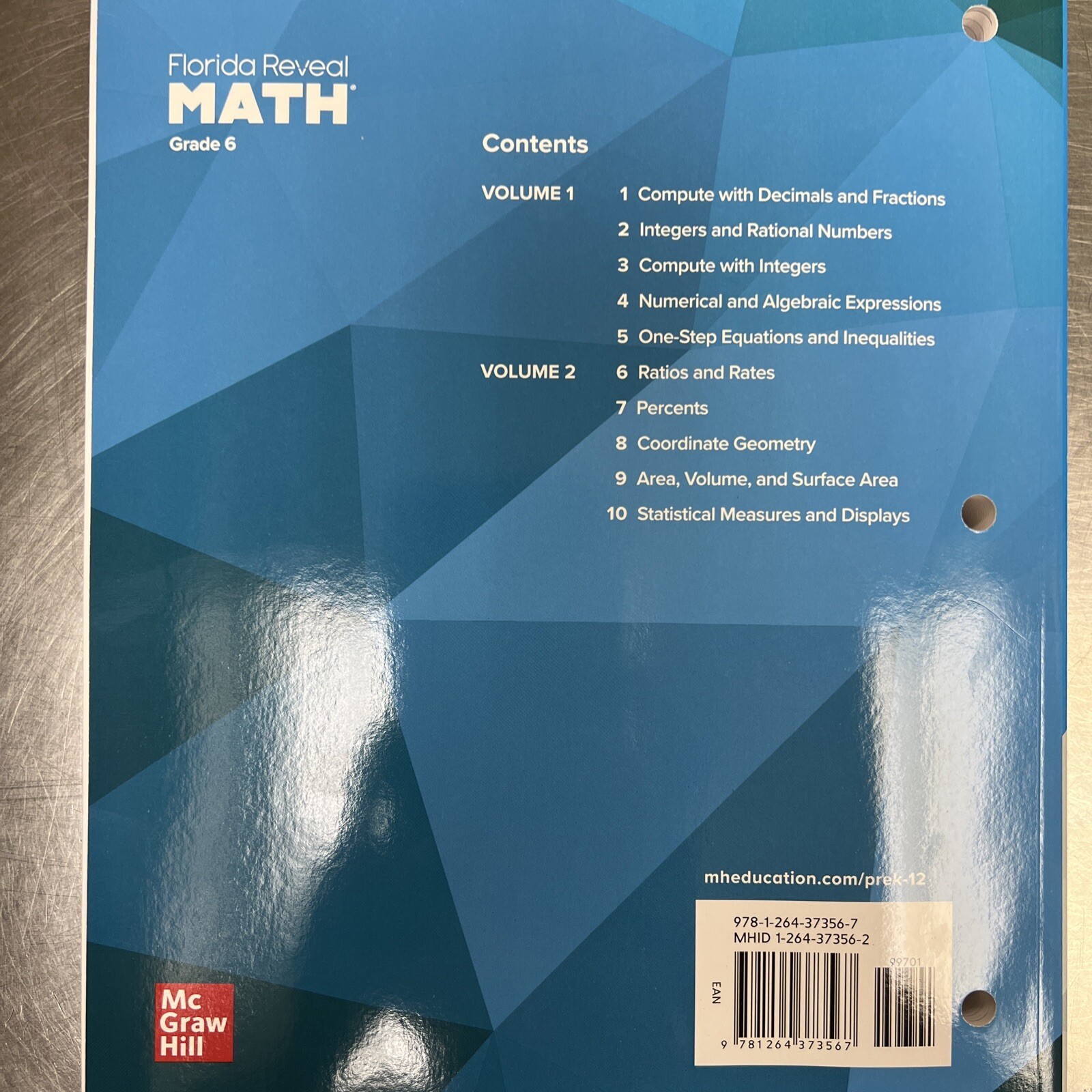 Florida Reveal Math Student Edition, Grade 6, Volume 1 by McGraw Hill Unused