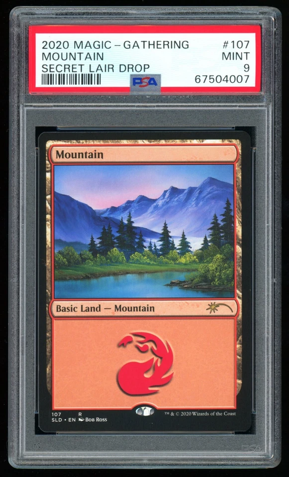 PSA 9 Mountain 107 (Bob Ross) - 2020 Magic Secret Lair Happy Little Gathering - Image 2 of 3