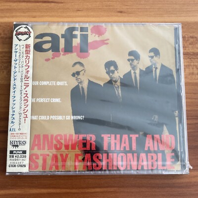 Very Rare AFI Japan Sample Promo CD Answer That And Stay Fashionable OBI A.F.I.