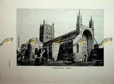 Tewkesbury Abbey; Choir On Reverse, Book Illustration (Print), 1926