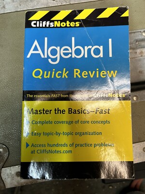CliffsNotes Algebra I : Quick Review by Jerry Bobrow (2011, Trade Paperback)