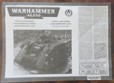 Warhammer Assembly Instruction Insert Booklet Chaos Land Raider