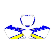 01-08 RM Number Plates only Graphic Kit Suzuki RM125 RM250 125 250 Sticker GP