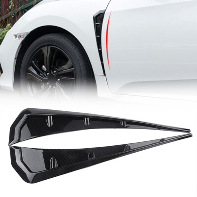 Pincuttee Car Fender Side Vents Sticker,Fender Decorative Stickers,Vent Air Wing Cover Trim Accessories,Auto Exterior Accessories(2PC,Carbon Fiber) In | Whizz Fender Trim - Foto 3