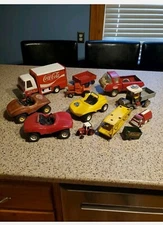 Wrigley Gum Diecast Trailer And Various Cars Vtg