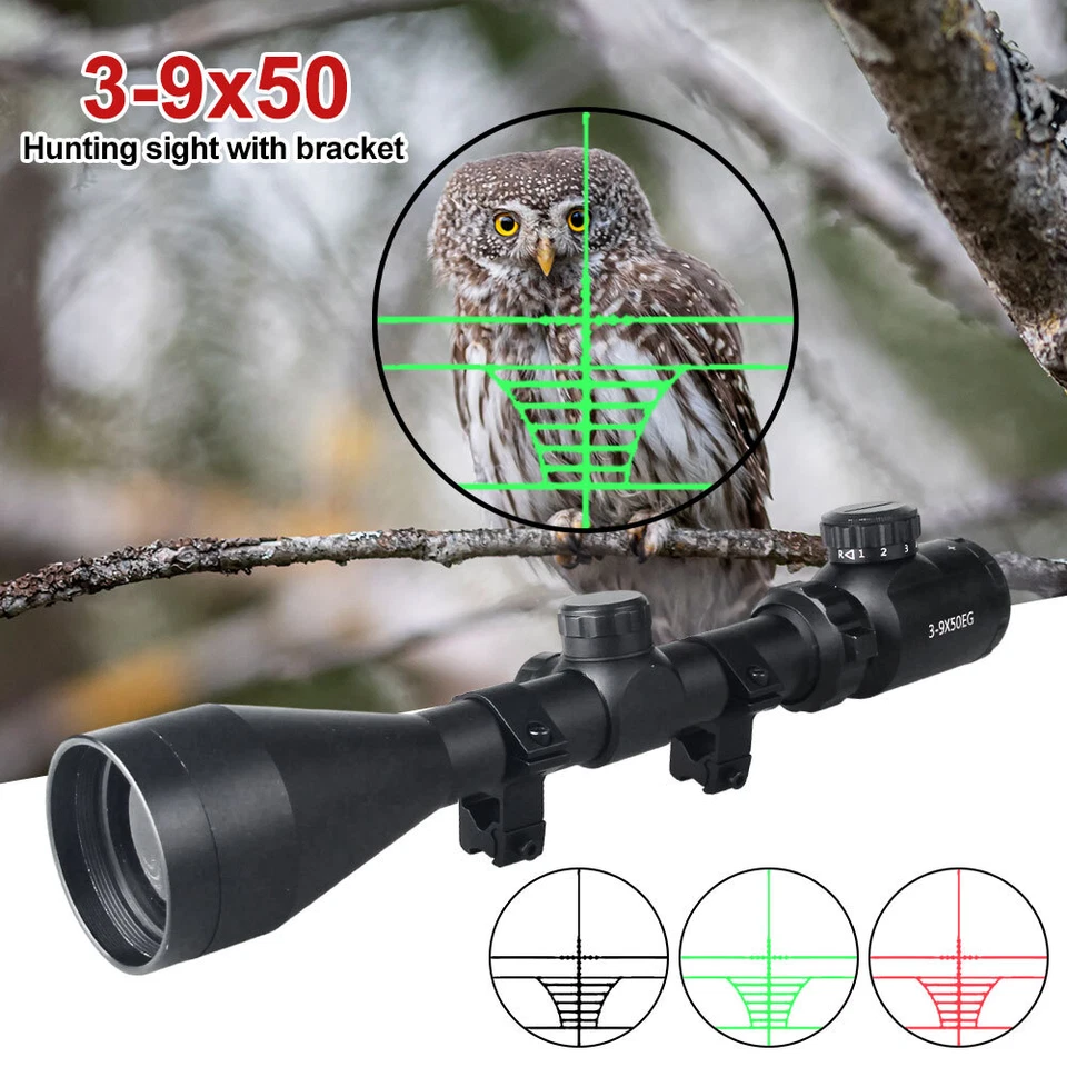 TAC 3-9x Zoom 50mm Optics EG Telescopic Scope Sight With 11mm 3/8 Dovetail Mount - Image 2 of 4
