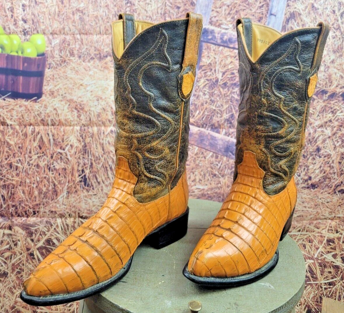 Men s Cowboy Western Boots Exotic Handmade Alligators skin 8.5 EE
