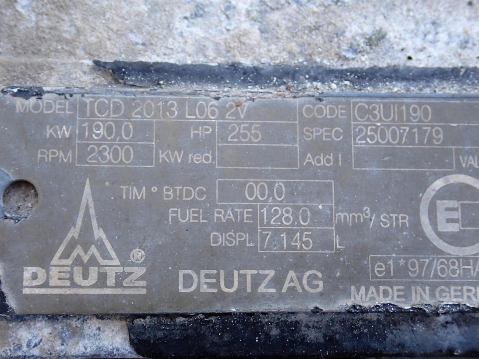 2008 Deutz TCD2013 L06 2V Turbo Diesel Engine RUNS STRONG! Power Unit