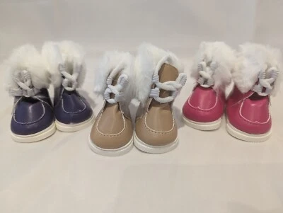 18 Zoll Puppen Fell gefütterte Schnürstiefel ~ Unsere Generation, AG, Designer Freund, Sindy