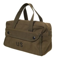 Sac Porte- Outils Petite Militaire Americaine US Vintage WWII 101 Inc Piécess