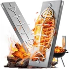 BBQ flame salmon board high quality stainless steel flame salmon holder braziers