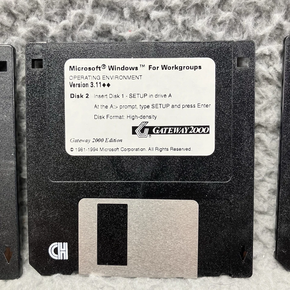 Microsoft Windows 3.11 on 3.5" 1.44MB Floppy Disk install - Workgroups (8 Disks) - Image 3 of 4