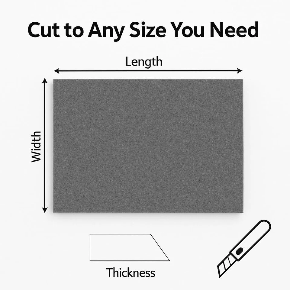 HIGH-DENSITY UPHOLSTERY FOAM CUT TO SIZE , SHEETS , FOR CUSHION REPLACEMENT - Image 3 of 4