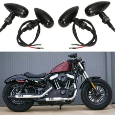 4X Bullet Turn Signal Indicators Halogen Light For Harley Sportster Iron Softail