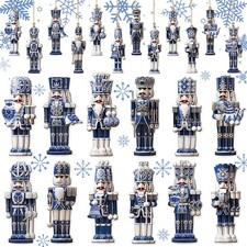 36 Pcs Christmas Ornaments for Tree Wooden Nutcracker Gingerbread Man