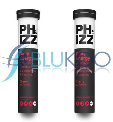 Phizz Daily Energy Cherry Brausetabletten - 20 Tabletten (84g)(2er Pack)