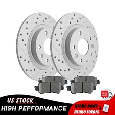 281mm Rear Drilled Brake Disc Rotors Pads for 2016 2017 2018 Mazda CX-3