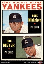 1964 Topps #488 Pete Mikkelson / Bob Meyer Yankees RCs RC 6.5 - EX/MT+