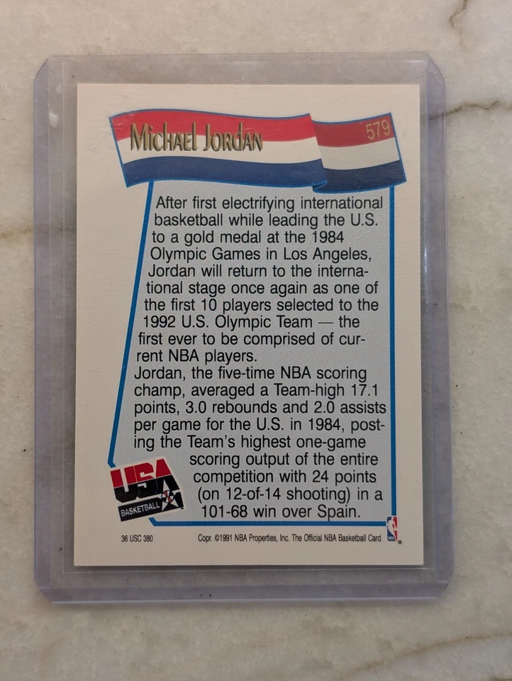 🔥1992 NBA Hoops Michael Jordan EE. UU. Baloncesto #579🔥 Foto 2 de 2