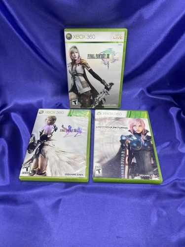Xbox 360 Final Fantasy Lot of 3: XIII + XIII-2 + Lightning Returns Tested CIB