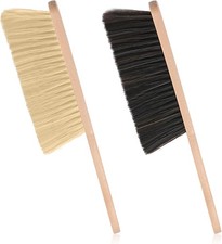 2 Pieces Wooden Dust Brush Hand Broom, Bench Brushes with Bristles, Handle Hair
