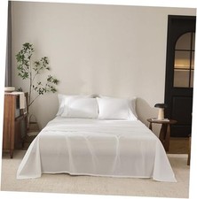 100 Cotton 6-Piece King Size 108" x 102" Bedding King 108" x 102" Off White