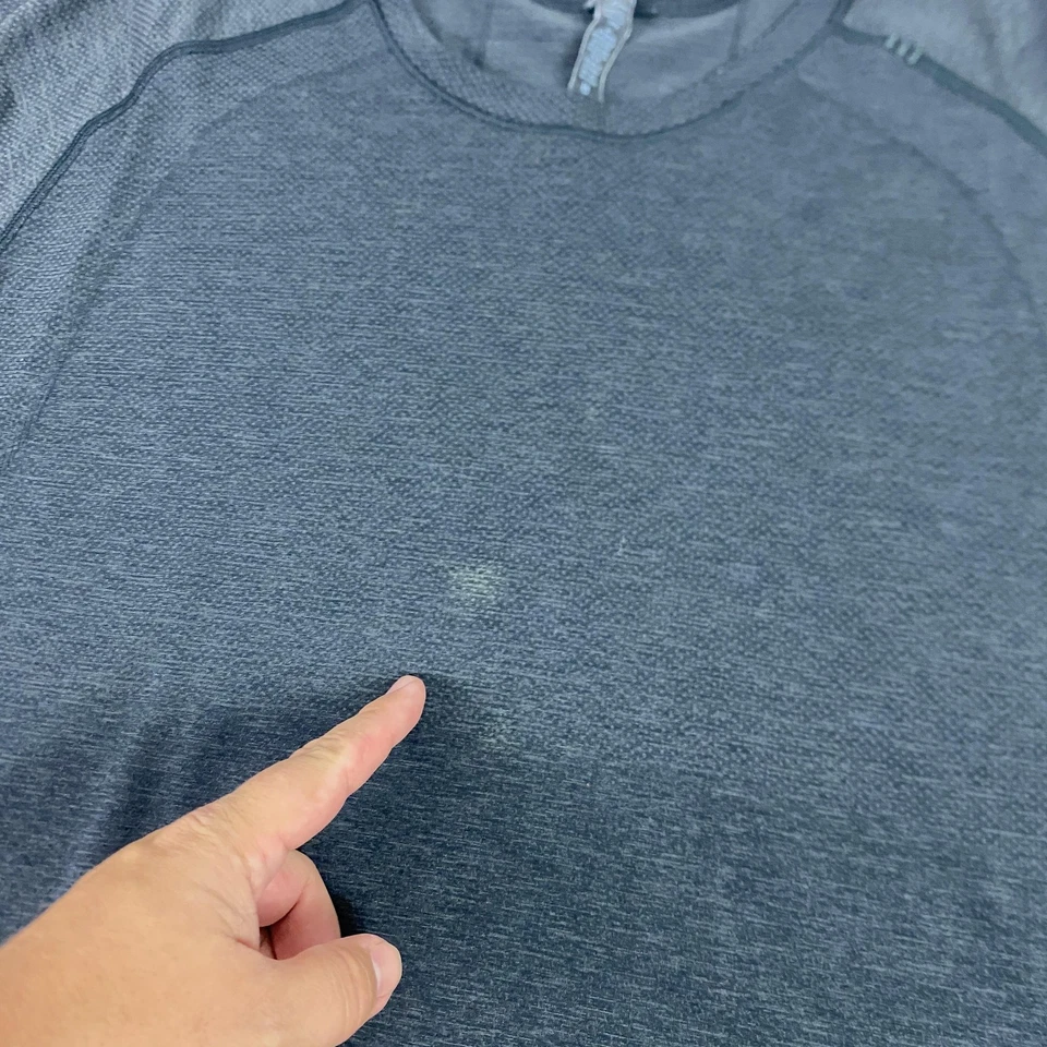 Lululemon Shirt Mens 2XL Gray Short Sleeve Athletic Training Live In Practice - Image 2 of 4